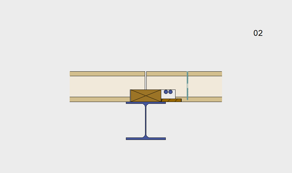 Installationen in Fussbodenaufbau auf Lignatur Element 03